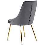 Стул в серой велюровой обивке Ward Grey Velour Chair варинант исполнения - 4 | Loft Concept в Твери