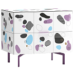 Тумба белая с рисунком Grande Graphstones варинант исполнения - 1 | Loft Concept в Твери