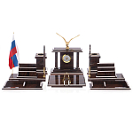 Настольный письменный набор из природного камня обсидиана с декором в виде орла Golden Eagle варинант исполнения - 1 | Loft Concept в Твери