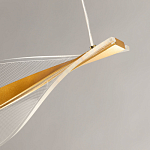 Люстра линейная с изогнутым плафоном Wave Line варинант исполнения - 9 | Loft Concept в Твери