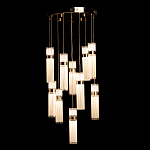 Люстра каскадная с прозрачными цилиндрическими плафонами Jenae Glass Tube Lighting варинант исполнения - 3 | Loft Concept в Твери