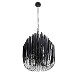 Люстра черная с несколькими ярусами деревянных палочек Bright Wooden Chandelier варинант исполнения - 3 | Loft Concept в Твери