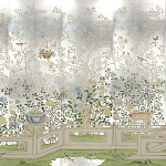 Обои ручная роспись Temple Newsam White Gold gilded silk варинант исполнения - 2 | Loft Concept в Твери