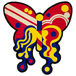 Дизайнерский ковер в виде бабочки Poltronova Tappeto Farfalla Rug варинант исполнения - 1 | Loft Concept в Твери