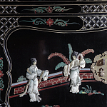 Шкаф черный в китайском стиле  Chinese Cabinet Black варинант исполнения - 3 | Loft Concept в Твери