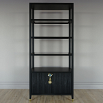 Стеллаж со стеклянными полками Elsa Dreams Black варинант исполнения - 5 | Loft Concept в Твери