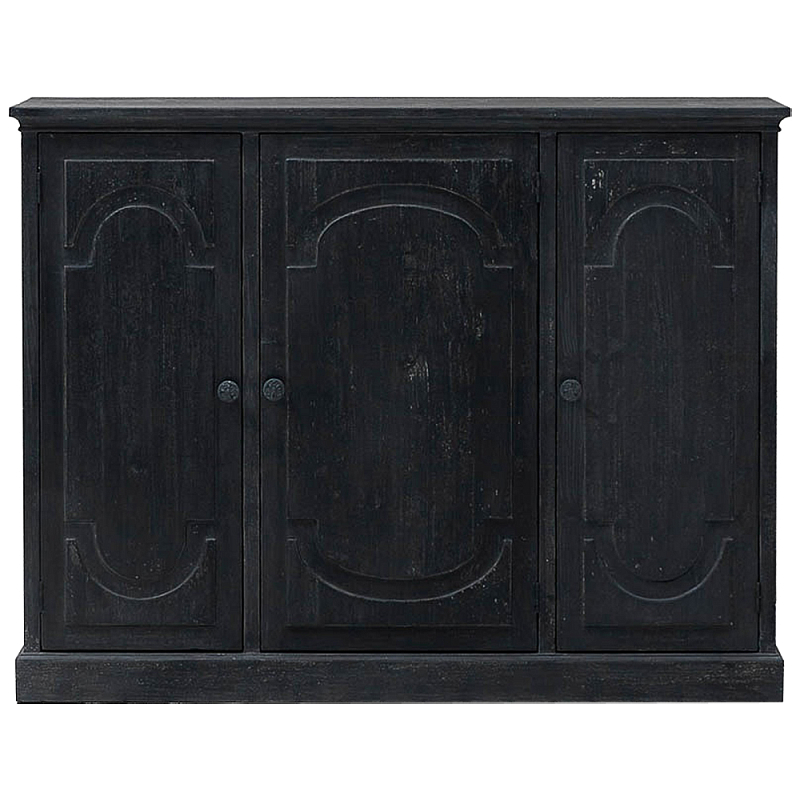 Комод деревянный Ildefonso Black Chest of Drawers Черный Бежевый Комод деревянный Ildefonso Black Chest of Drawers Черный Бежевый в Твери | Loft Concept
