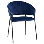 Стул в велюре синего цвета Horizon варинант исполнения - 1 | Loft Concept в Твери