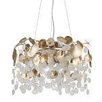 Люстра с декоративными подвесками из прозрачного стекла в форме монеток FAIRYTREE Light варинант исполнения - 1 | Loft Concept в Твери