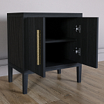 Тумбочка Primo с дверцами шпон Черный дуб варинант исполнения - 4 | Loft Concept в Твери