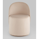 Пуф Loreen со спинкой вращающийся велюр молочный варинант исполнения - 4 | Loft Concept в Твери