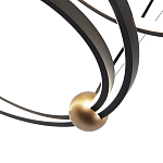 Люстра подвесная светодиодная с 4-мя кольцами черный металл Ring Horizontal варинант исполнения - 3 | Loft Concept в Твери