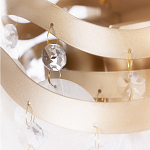 Бра с белыми перламутровыми подвесками и золотистыми волнистыми элементами SHELL варинант исполнения - 3 | Loft Concept в Твери