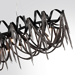 Люстра подвесная линейная с переплетенными металлическими лентами и цепочками Atlantis Chain варинант исполнения - 3 | Loft Concept в Твери