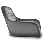 Барный стул со спинкой и подлокотниками на 4-х деревянных ножках Douglas Rhombus Серый Велюр варинант исполнения - 2 | Loft Concept в Твери