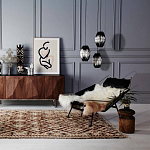 Подвесной светильник вертикальной овальной формы украшенный круглыми бусинами Gradient Oval Pendant Lamp  варинант исполнения - 3 | Loft Concept в Твери