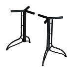 Обеденный стол с прямоугольной столешницей из стекла на черных металлических ножках White Marble варинант исполнения - 5 | Loft Concept в Твери