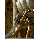 Чаша с орнаментом на бронзовых ножках в виде ангелов Eden Garden варинант исполнения - 6 | Loft Concept в Твери