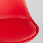 Стул с основой из пластика и мягким сиденьем Arvika Red варинант исполнения - 8 | Loft Concept в Твери