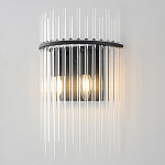 Бра со стеклянными прозрачными трубками и черным металлическим каркасом Nembus варинант исполнения - 2 | Loft Concept в Твери