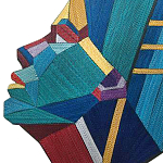 Арт объект на стену из нитей Девушка и Солнце wall panel Girl and Sun варинант исполнения - 1 | Loft Concept в Твери