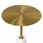 Кофейный столик с круглой столешницей на белом мраморном основании Original Foundation варинант исполнения - 4 | Loft Concept в Твери