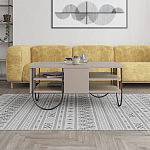 Стол журнальный прямоугольной формы с 2-мя полками бежево-серого цвета NORFOLK LIGHT MOCHA варинант исполнения - 2 | Loft Concept в Твери