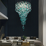 Люстра зеленая каскадная Green Light CascadeDroplet Chandelier варинант исполнения - 2 | Loft Concept в Твери