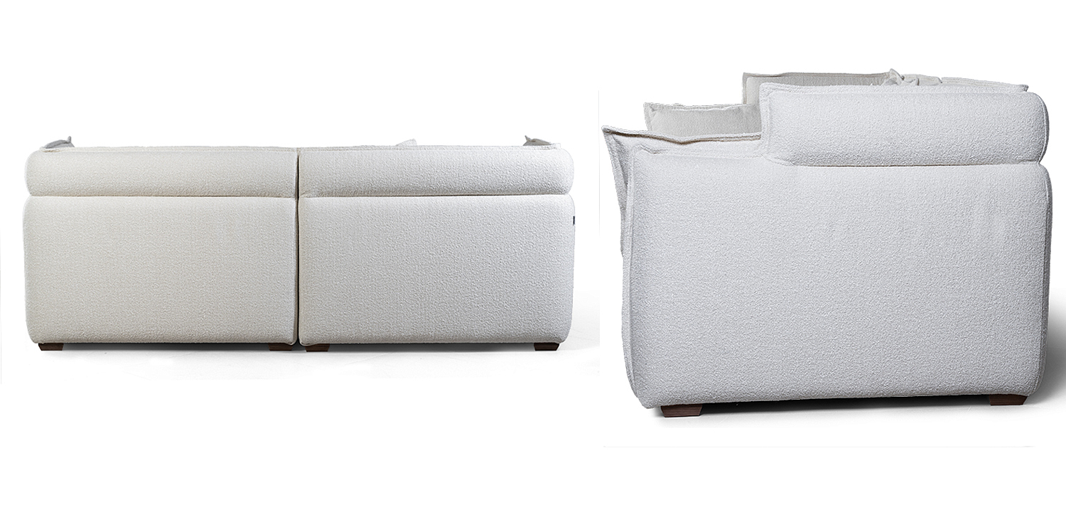 Диван с обивкой из ткани букле Salman Boucle White Sofa Белый Диван с обивкой из ткани букле Salman Boucle White Sofa Белый - Loft-Concept в Твери
