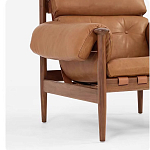 Кресло с деревянным каркасом и обивкой из натуральной кожи Medieval Furniture варинант исполнения - 6 | Loft Concept в Твери