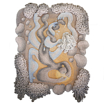 Тканый вручную монументальный настенный гобелен Soft Inception варинант исполнения - 4 | Loft Concept в Твери