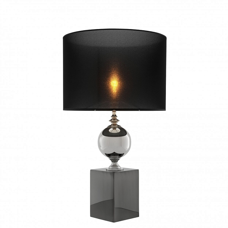 Настольная лампа Eichholtz Table Lamp Trowbridge M Никель Черный в Твери | Loft Concept 