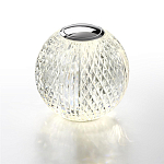 Настольная лампа с прозрачным шарообразным плафоном на цилиндрической подставке Crystal Globule варинант исполнения - 8 | Loft Concept в Твери