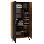 Шкаф двухдверный с 2-мя отделами с полками Stone Effect варинант исполнения - 4 | Loft Concept в Твери