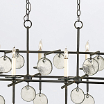Люстра подвесная с 8-ю лампами и стеклянными круглыми подвесками Currey & Company варинант исполнения - 6 | Loft Concept в Твери