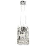 Подвесной светильник с металлическими и хрустальными подвесками Bonnay Crystal Chrome Hanging Lamp варинант исполнения - 2 | Loft Concept в Твери