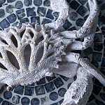 Статуэтка краб с детализированной текстурой в белом цвете Marine Accessories варинант исполнения - 8 | Loft Concept в Твери