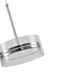 Подвесной светильник с прозрачным плафоном цилиндрической формы из акрила и стекла с пультом для регулировки света Glass Lamp Chromium варинант исполнения - 1 | Loft Concept в Твери