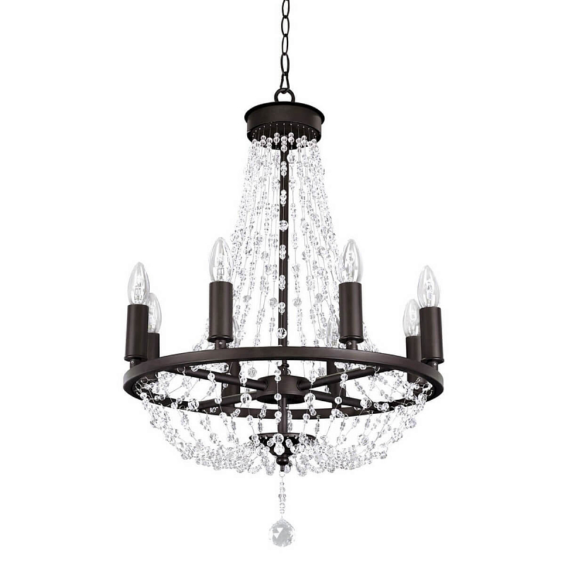 Люстра Brutal Crystal Chandelier 8 Черный Прозрачный Люстра Brutal Crystal Chandelier 8 Черный Прозрачный в Твери | Loft Concept