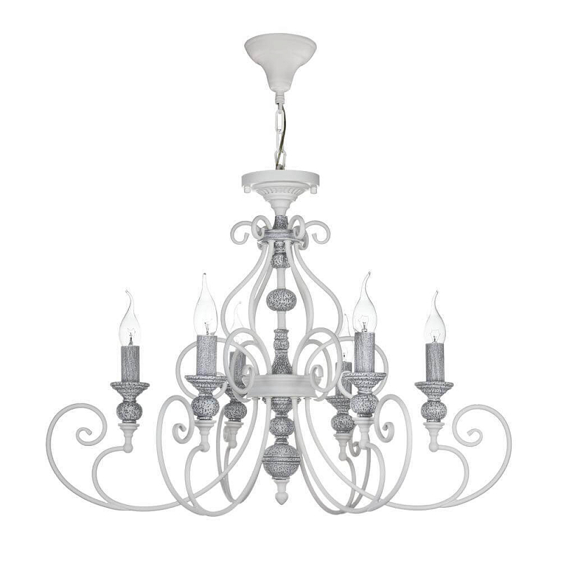 Люстра Mocenigo Chandelier White Белый Серый Люстра Mocenigo Chandelier White Белый Серый в Твери | Loft Concept