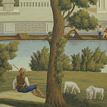 Обои ручная роспись Monuments of Paris Roberts on Sepia scenic paper варинант исполнения - 1 | Loft Concept в Твери