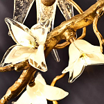 Люстра в виде золотой ветки с цветами и птичками Marvelous Garden варинант исполнения - 8 | Loft Concept в Твери