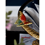 Чаша из прозрачного стекла с бронзовым рельефным ободком Eden Garden варинант исполнения - 5 | Loft Concept в Твери