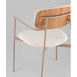 Стул Doe с подклокотниками молочный варинант исполнения - 3 | Loft Concept в Твери