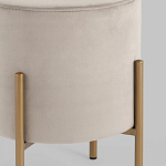 Бежевый пуф на золотистых ножках SANJAY варинант исполнения - 3 | Loft Concept в Твери