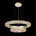 Люстра из 2-х колец с мозаичным хрустальным оформлением Sparks of Crystal варинант исполнения - 1 | Loft Concept в Твери