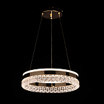 Люстра в виде кольца золотого цвета с прозрачными вставками Radiant Rail варинант исполнения - 3 | Loft Concept в Твери