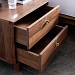 Прикроватный деревянный столик с ящиками Moon Walnut Furniture варинант исполнения - 3 | Loft Concept в Твери