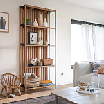 Стеллаж из дерева и метала Furniture Gutter and Lattice Rack варинант исполнения - 7 | Loft Concept в Твери