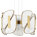 Люстра с мраморными вставками Marble Plates варинант исполнения - 1 | Loft Concept в Твери